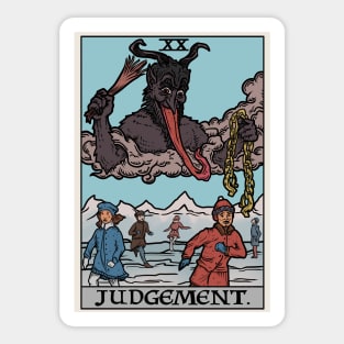 Judgement by Krampus Tarot Card Sticker